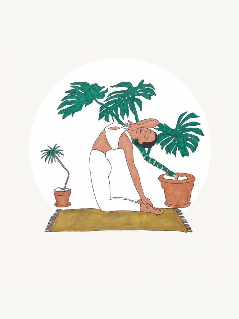 運動する女性のイラスト